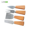 Cheese Knife Set With Acacia Wood Block